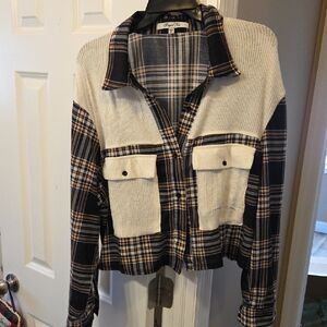 $5/$25- Paper Tee Striped Button-Up Shirt